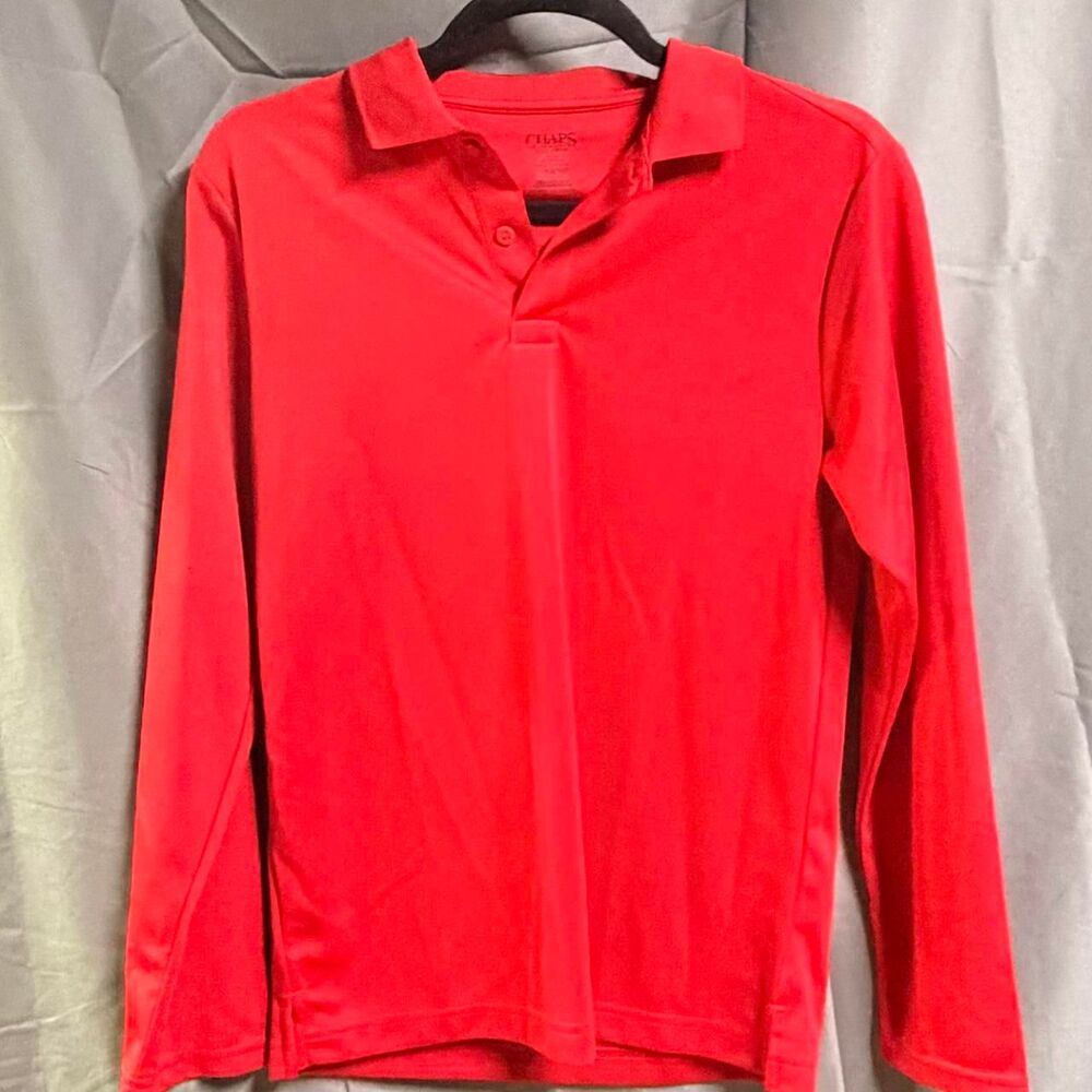 Chaps Men's Red and Pink Polo-shirts